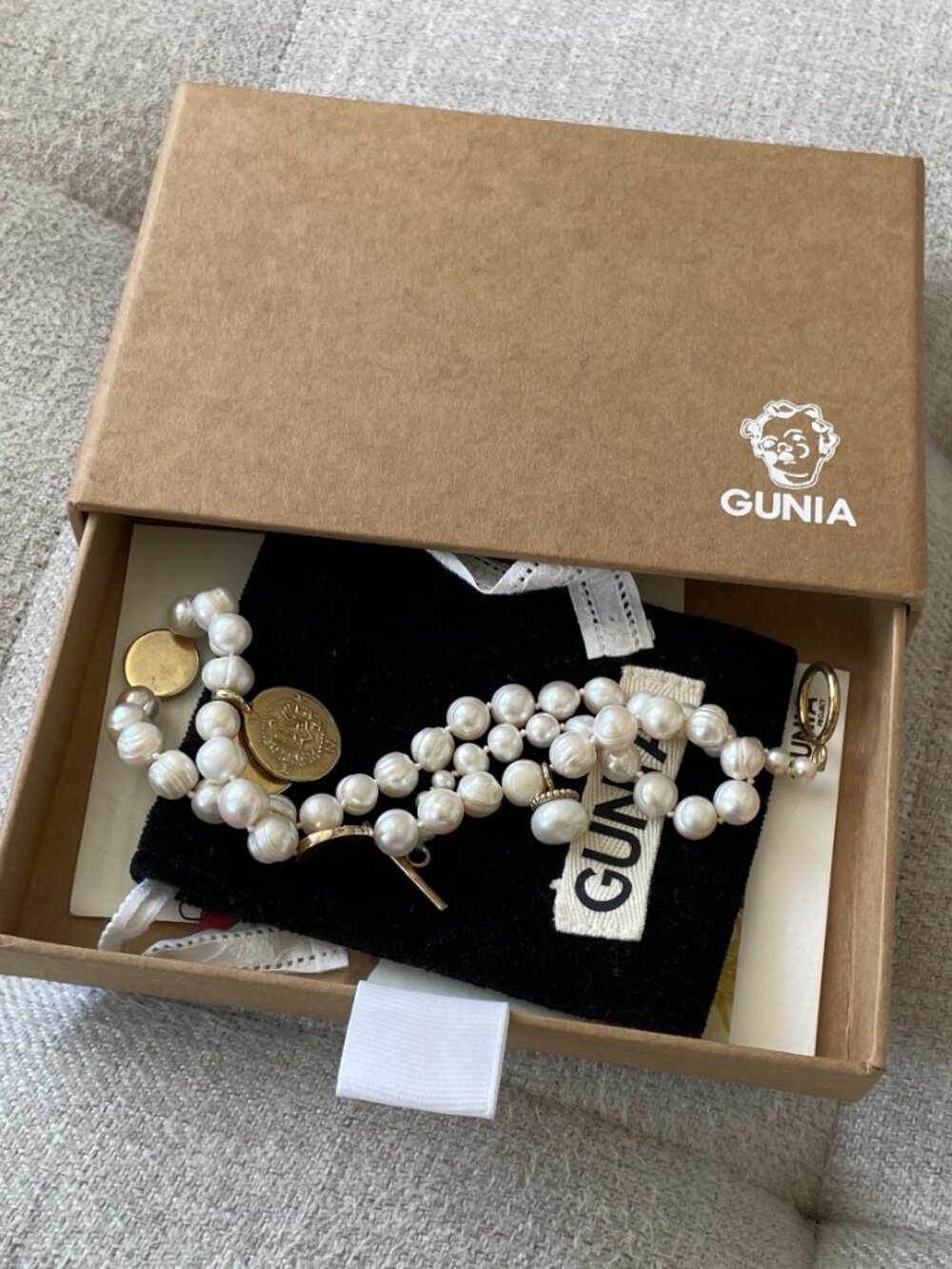 Like new Gunia Project Pearl Necklace with Pendants famous Ukrainian jewelry - Picture 3 of 7